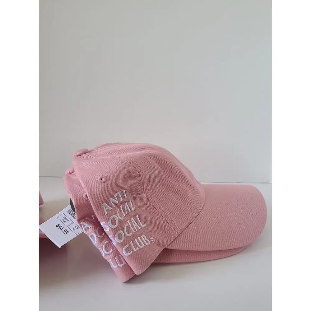 Anti Social Social Club Adjustable Hats – Pink & White